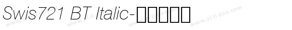 Swis721 BT Italic字体转换